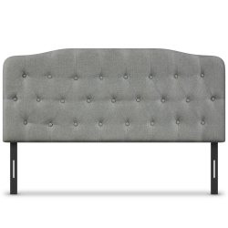 SLICKBLUE Queen Upholstered Headboard With Adjustable Heights-Light In Gray