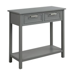 SLICKBLUE Slim Console Table With Drawers And Open Shelf for Entryway Or Hallway Storage