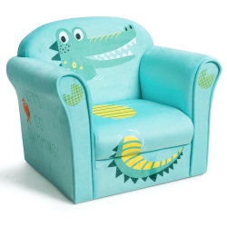 SLICKBLUE Kids Crocodile Armrest Upholstered Couch