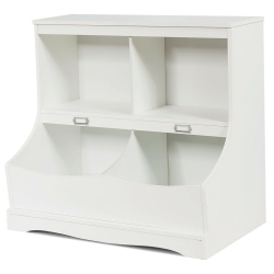 SLICKBLUE Kids Floor Cabinet Multi-Functional Bookcase -White