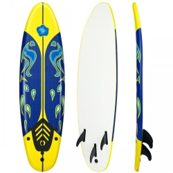 SLICKBLUE 6 Feet Surfboard With 3 Detachable Fins