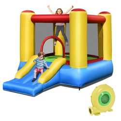 SLICKBLUE Kids Inflatable Bounce House With Slide
