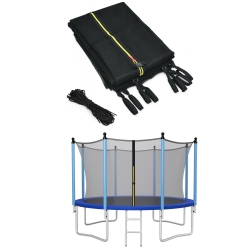 SLICKBLUE 12Ft Replacement Weather-Resistant Trampoline Safety Enclosure Net