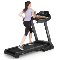 SLICKBLUE 3.75HP Electric Folding Treadmill With Auto Incline 12 Program App Control