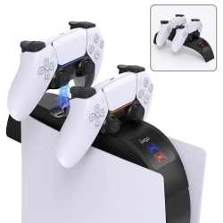 HLD Controller Charger Station for Ps5, Charging Dock Accessories for Ps5 Dualsense Controller, Meneea Console for Playstation 5