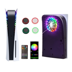 HLD RGB Led Light Strip for Ps5, Bfunco 5050 Led Light Strip for Playstation5 Console, 8 Colors 400 Effects, Music Sync, With App A