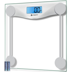 HLD Etekcity Digital Bathroom Body Weight Scale, High Precision Smart Step-On Technology, Tempered Glass, Backlit Display, 2 1.5