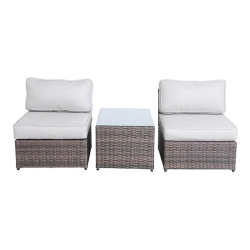 LIVING SOURCE International 2-Person Seating Group With Cushions In Gray/brown