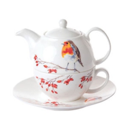 ROY KIRKHAM Tea for One Teapot With Tea Cup And Saucer - Robin