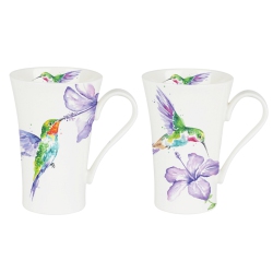 ROY KIRKHAM Latte Mugs 600Ml Set Of 2 - Humming Birds