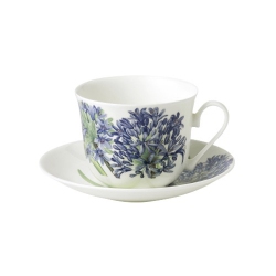 ROY KIRKHAM Breakfast Cup/saucer - Agapanthus Set Of 2