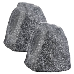 OSD AUDIO 8" 200W Outdoor Weather-Resistant High Performance Rock Speaker Pair Granite - Rx805 In Grey