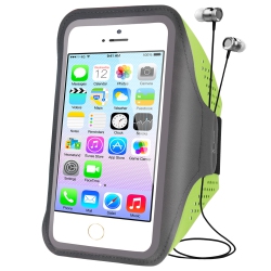 CC Topsave Universal Up to 6.7-Inch Outdoor Gym Sports Armbands Case Waterproof, Lightweight, Thin, Sweatproof, Gray In Green