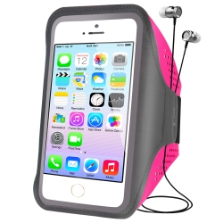 CC Topsave Universal Up to 6.7-Inch Outdoor Gym Sports Armbands Case Waterproof, Lightweight, Thin, Sweatproof Pink In Gray