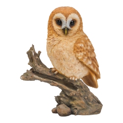 HI-LINE GIFT LTD Tawny Owl On Stump