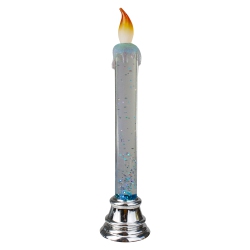 NORTHLIGHT Glittered Led Flameless Christmas Candle - 9.25 Inch