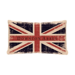 HERITAGE LACE 20" Downton Abbey British Union Jack Decorative Rectangular Throw Pillow