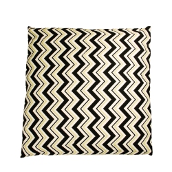 KAEMINGK 30" Urban Life Over-Sized Beige And Ivory Chevron Patterned Decorative Floor Throw Pillow In Black