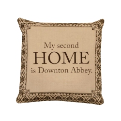 HERITAGE LACE 18" Downton Abbey Life "second Home" British Decorative Damask Square Throw Pillow