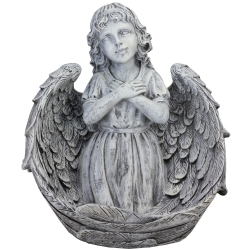 NORTHLIGHT 16" Angel Child Wrapped In Wings Religious Outdoor Garden Statue