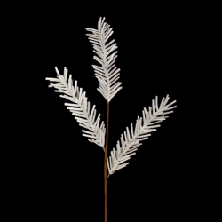 KSA 32" And Brown Glittered Pine Artificial Christmas Spray In White