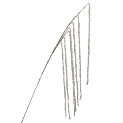 NORTHLIGHT 25" Artificial Beaded Weeping Twig Christmas Spray In Ivory