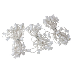NORTHLIGHT 100' Commercial C9 Christmas Light Socket Set In White