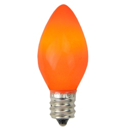 NORTHLIGHT Pack Of 25 Opaque C7 Christmas Replacement Bulbs In Orange
