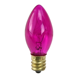 NORTHLIGHT Pack Of 25 Incandescent C7 Christmas Replacement Bulbs In Pink