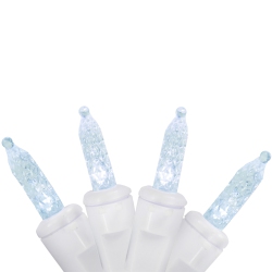 BRITE STAR Set Of 60 Crystal Led Mini Dripping Icicle Christmas Lights - Wire In White