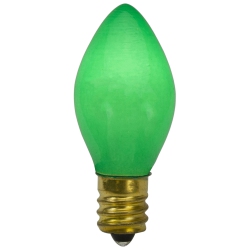 NORTHLIGHT Pack Of 4 Opaque C7 Christmas Replacement Bulbs In Green