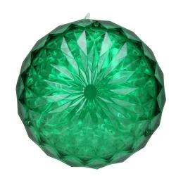 NORTHLIGHT 6" Led Lighted Crystal Sphere Outdoor Christmas Decoration In Green