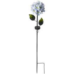 GANZ 36" Hydrangea Light Up Solar Lawn Stake In Blue