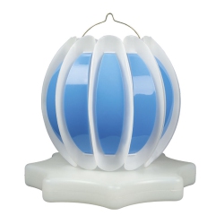 POOL CENTRAL Set Of 2 And White Floating Or Hanging Solar Powered Outdoor Decorative Lanterns In Blue