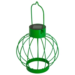 NORTHLIGHT 6.5" Outdoor Hanging Led Solar Lantern With Handle In Green
