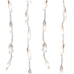 SIENNA 300 Clear Mini Icicle Christmas Lights - 8.5' Wire In White