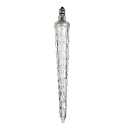HUB 7" Commercial Cool Steady Burning Led Icicle Christmas Light Bulb In White