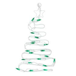 NORTHLIGHT 12.5" Led Lighted Battery Operated Christmas Tree Window Silhouette Decoration In White