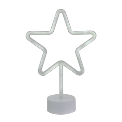 NORTHLIGHT 11.5" Star Led Neon Style Table Sign In White