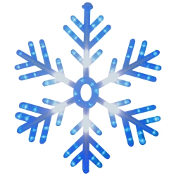 NORTHLIGHT 25" Lighted And White Snowflake Christmas Decoration In Blue