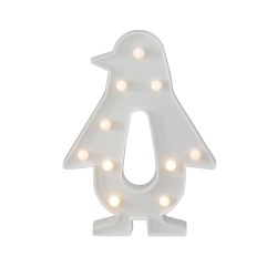 NORTHLIGHT 10.25" Penguin Led Marquee Led Sign In White