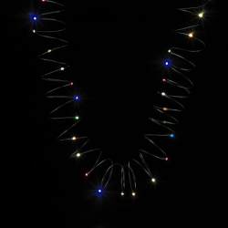 KURT ADLER 60 Multi-Colored Angel Tear Led Christmas Lights - 19.5 Ft Wire In Green