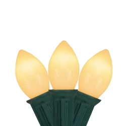 NORTHLIGHT 25-Count Clear C7 Mini Christmas Light Set, 24Ft Wire In Green