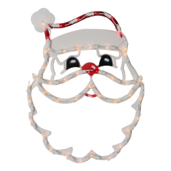 NORTHLIGHT Lighted Santa Claus Christmas Window Silhouette - 17.5 Inch