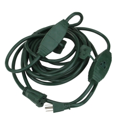 STANLEY Powermax 3-Outlet Heavy Duty Outdoor Grounded Extension Cord - 25' In Green
