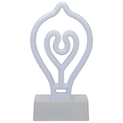 NORTHLIGHT 8.5" Battery Operated Neon Style Light Bulb Led Table Light
