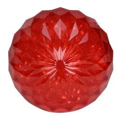 NORTHLIGHT 6" Led Lighted Crystal Sphere Outdoor Christmas Decoration In Red
