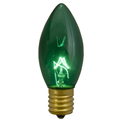 NORTHLIGHT Set Of 4 C9 Transparent Christmas Replacement Bulbs - 3" In Green