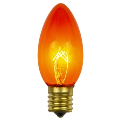 NORTHLIGHT Pack Of 25 Incandescent C9 Christmas Replacement Bulbs In Orange
