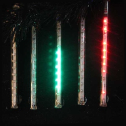 KURT ADLER Snowfall - Set Of 5 Double-Sided 33.5" Led Christmas Icicle Light Tubes - Multi
